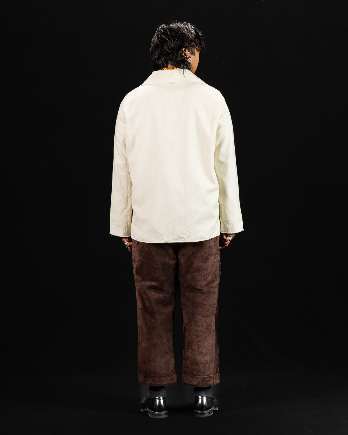 Monad London Newman P/O Shirt - White Botany Serge Wool - Standard & Strange