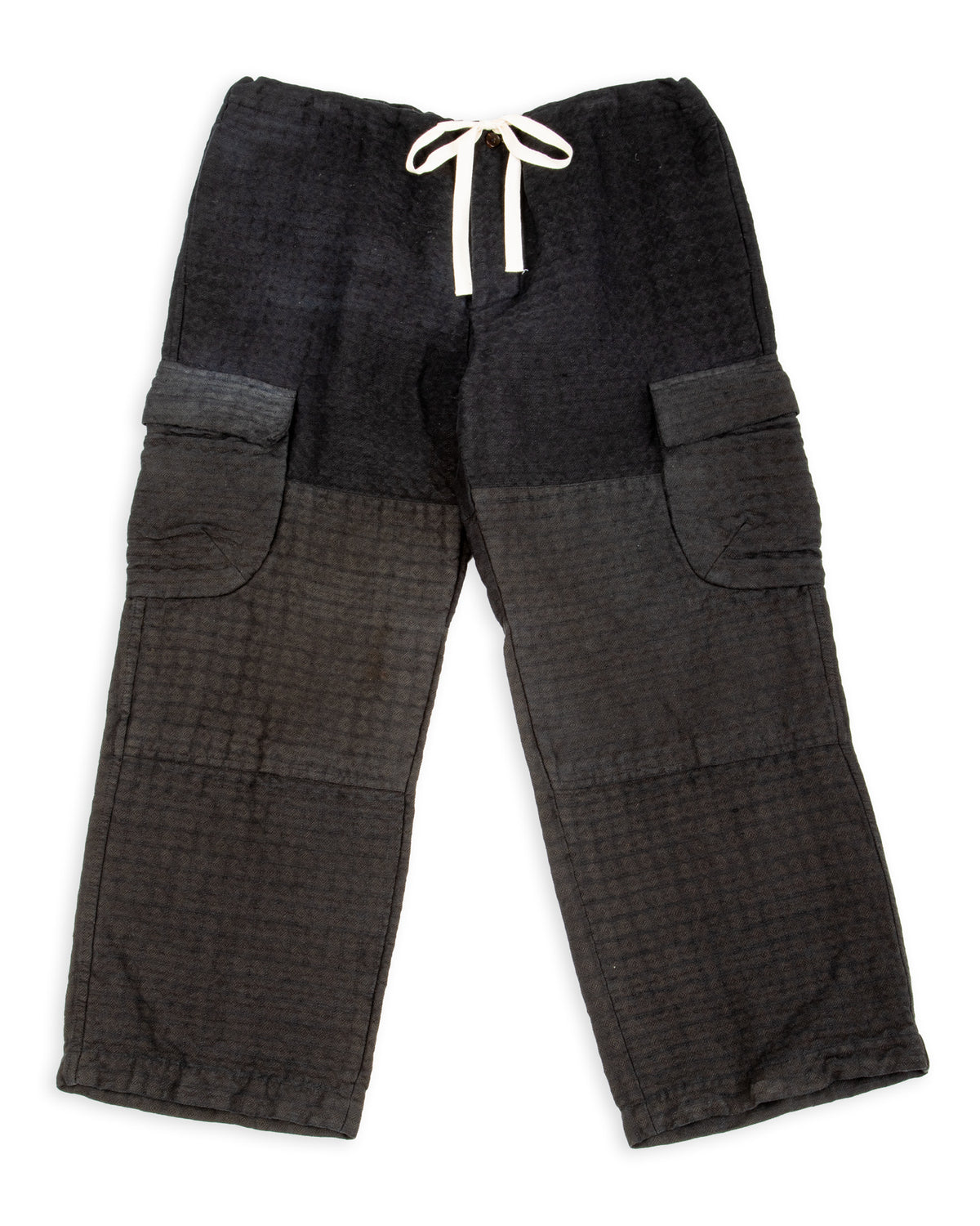 Monad London Simmons Cargo Pant - Hand Dyed Black Cotton/Hemp Jacquard - Standard & Strange