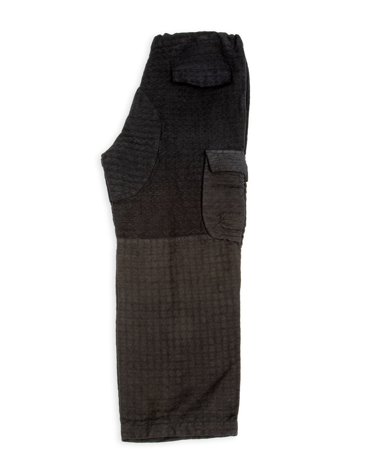 Monad London Simmons Cargo Pant - Hand Dyed Black Cotton/Hemp Jacquard - Standard & Strange