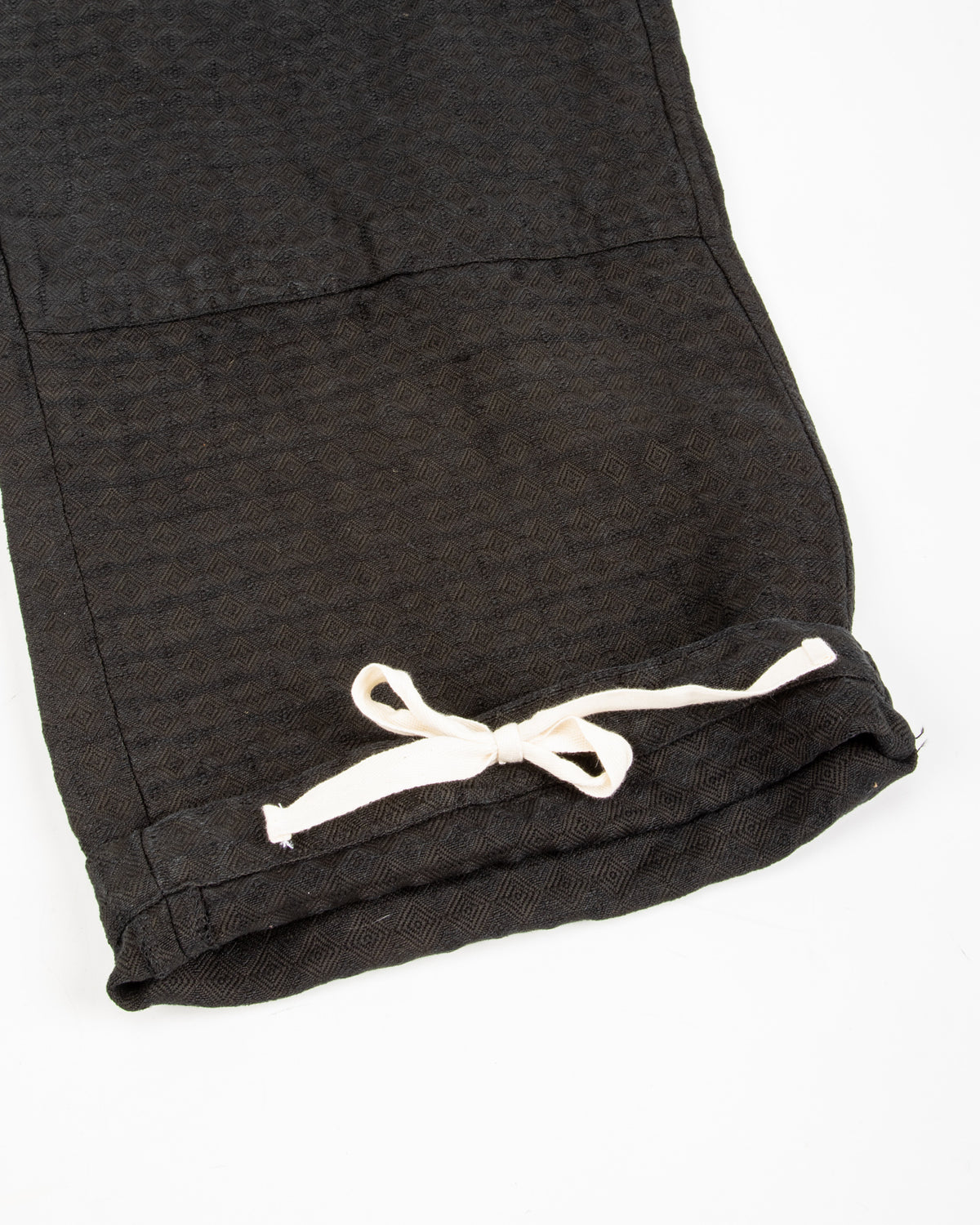 Monad London Simmons Cargo Pant - Hand Dyed Black Cotton/Hemp Jacquard - Standard & Strange