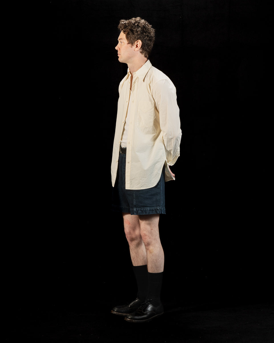 MotivMfg Denim Shorts - Char Navy Overdyed Linen Denim - Standard & Strange