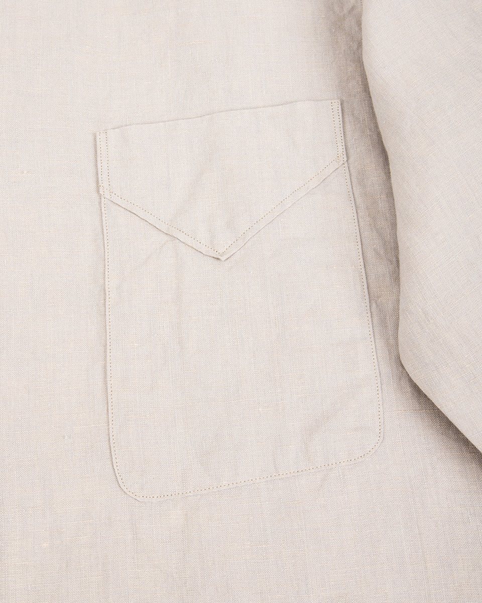 MotivMfg Draughtsman Shirt - Light Chambray Superfine Linen Broadcloth - Standard & Strange