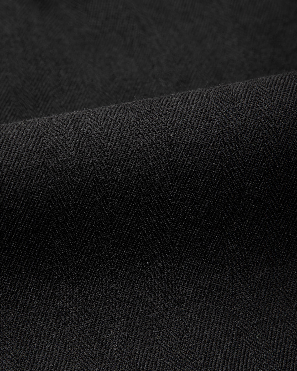 MotivMfg Oblique Shorts - Dark Navy Herringbone Tussah Silk - Standard & Strange