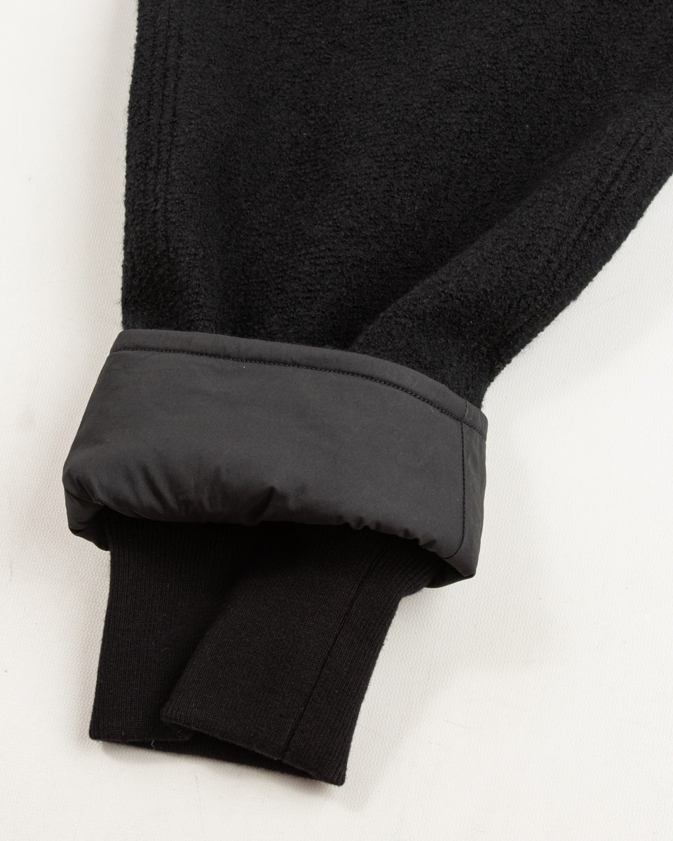 MotivMfg British Army Sweat Pants - Black Wool Boucle Knit - Standard & Strange