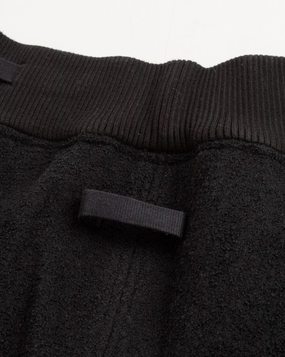 MotivMfg British Army Sweat Pants - Black Wool Boucle Knit - Standard & Strange
