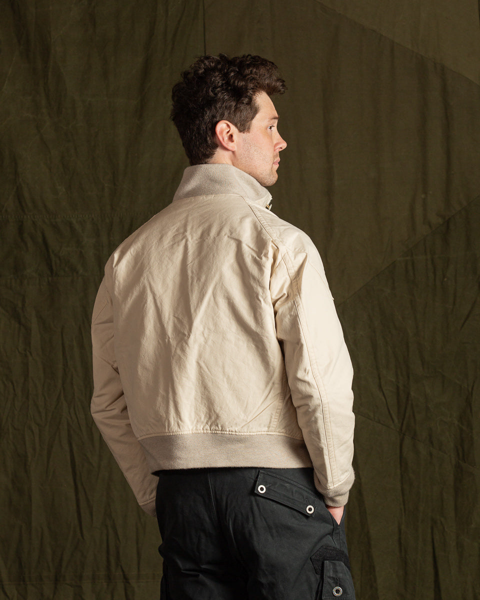 MotivMfg Vector Bomber Jacket Halley Stevenson "Military Finish" - Natural Waxed Cotton - Standard & Strange