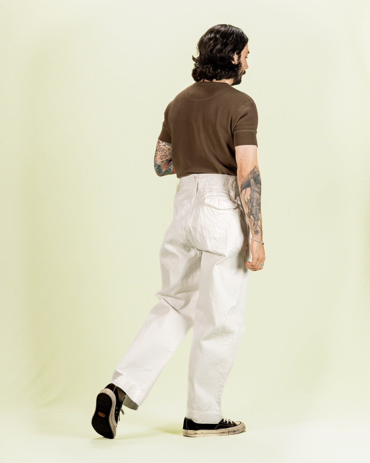 Nigel Cabourn British Army Pant Loose Denim - Off-White - Standard & Strange