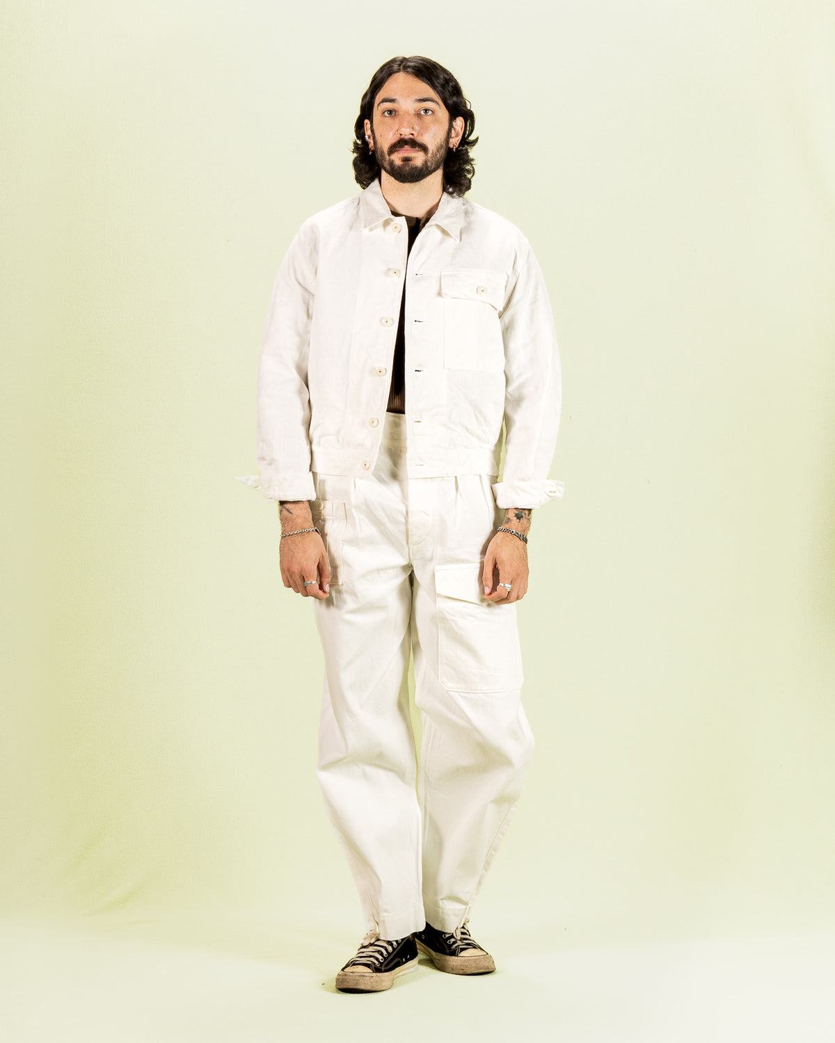Nigel Cabourn French Work Jacket - Off-White Hemp Canvas - Standard & Strange