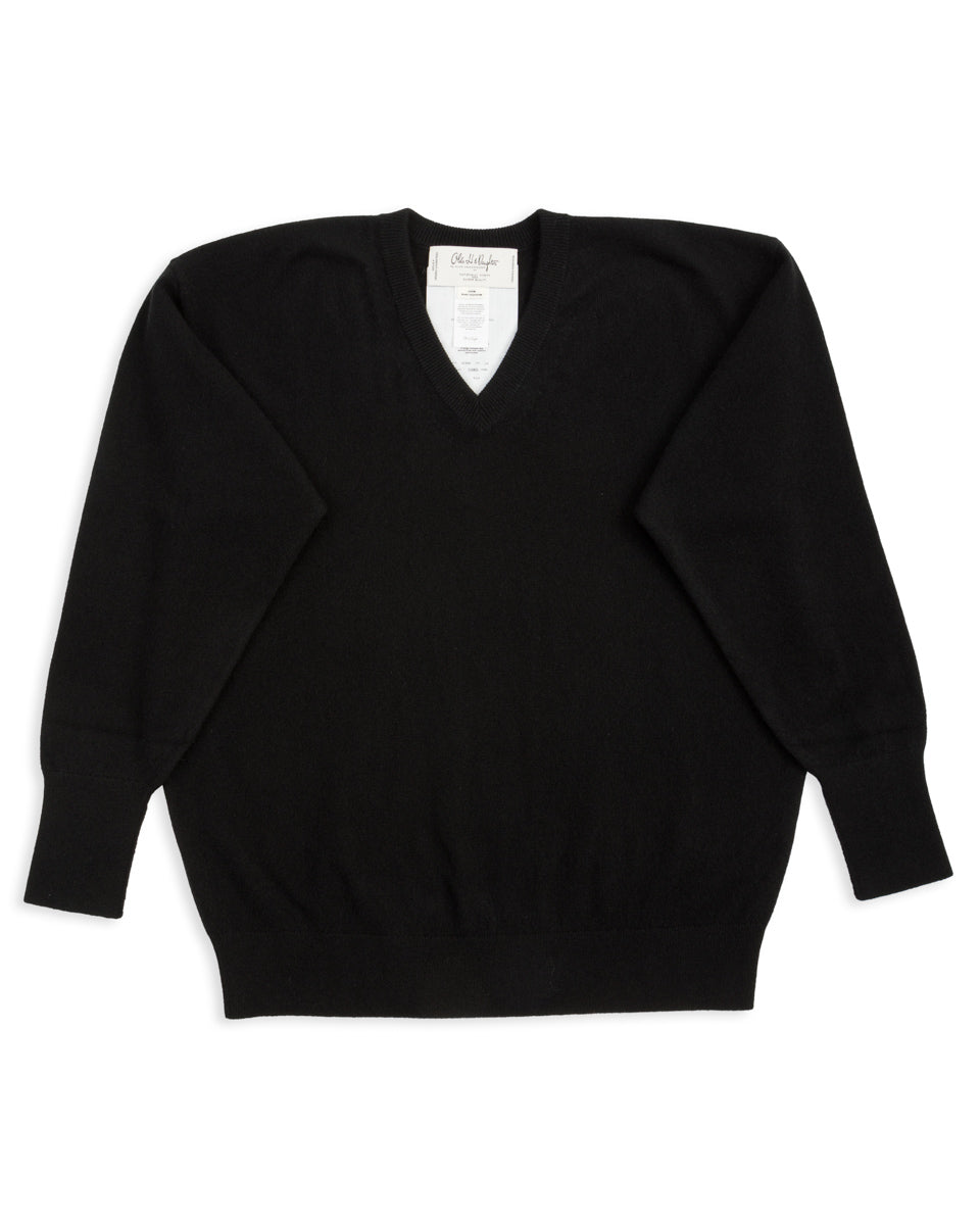 Olde H & Daughter Cashmere V Pullover - Black 10 - Standard & Strange