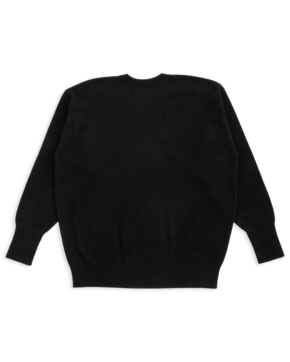 Olde H & Daughter Cashmere V Pullover - Black 10 - Standard & Strange