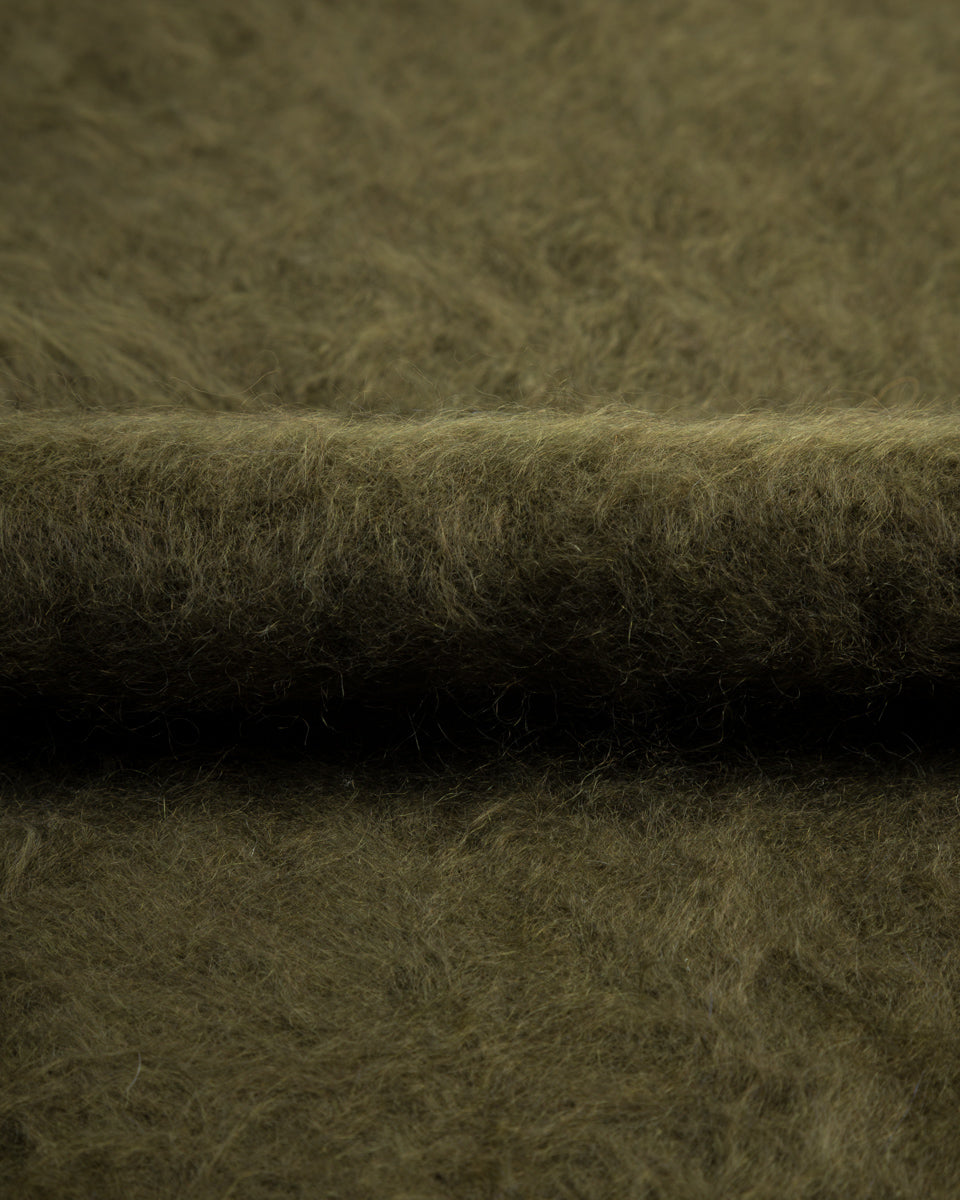 Olde H & Daughter Fur Cashmere V Pullover - Moss 10 - Standard & Strange