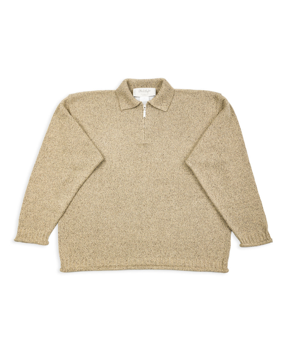 Olde H & Daughter Silk Cotton Half Zip Pullover - Sage Green 08 - Standard & Strange