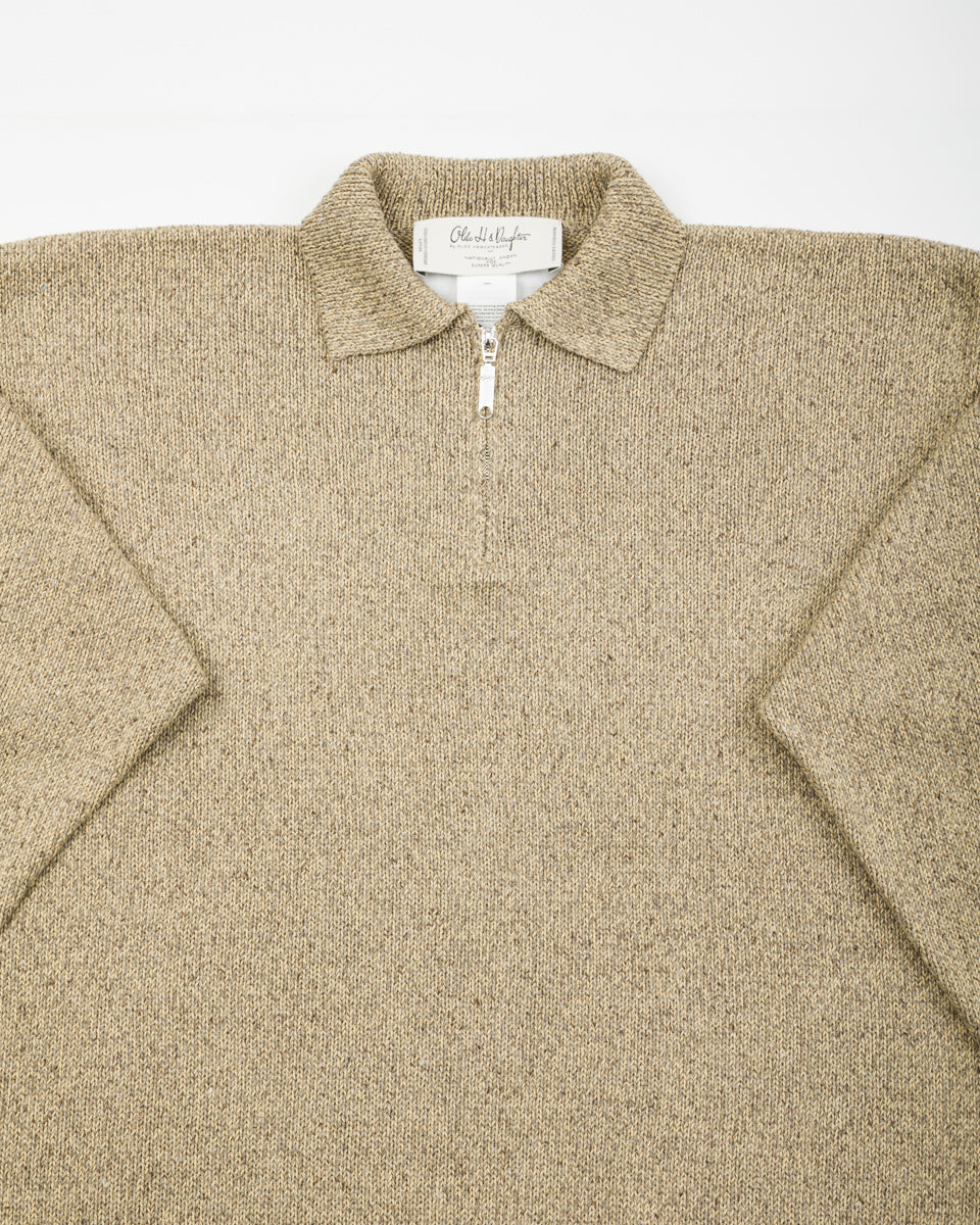 Olde H & Daughter Silk Cotton Half Zip Pullover - Sage Green 08 - Standard & Strange
