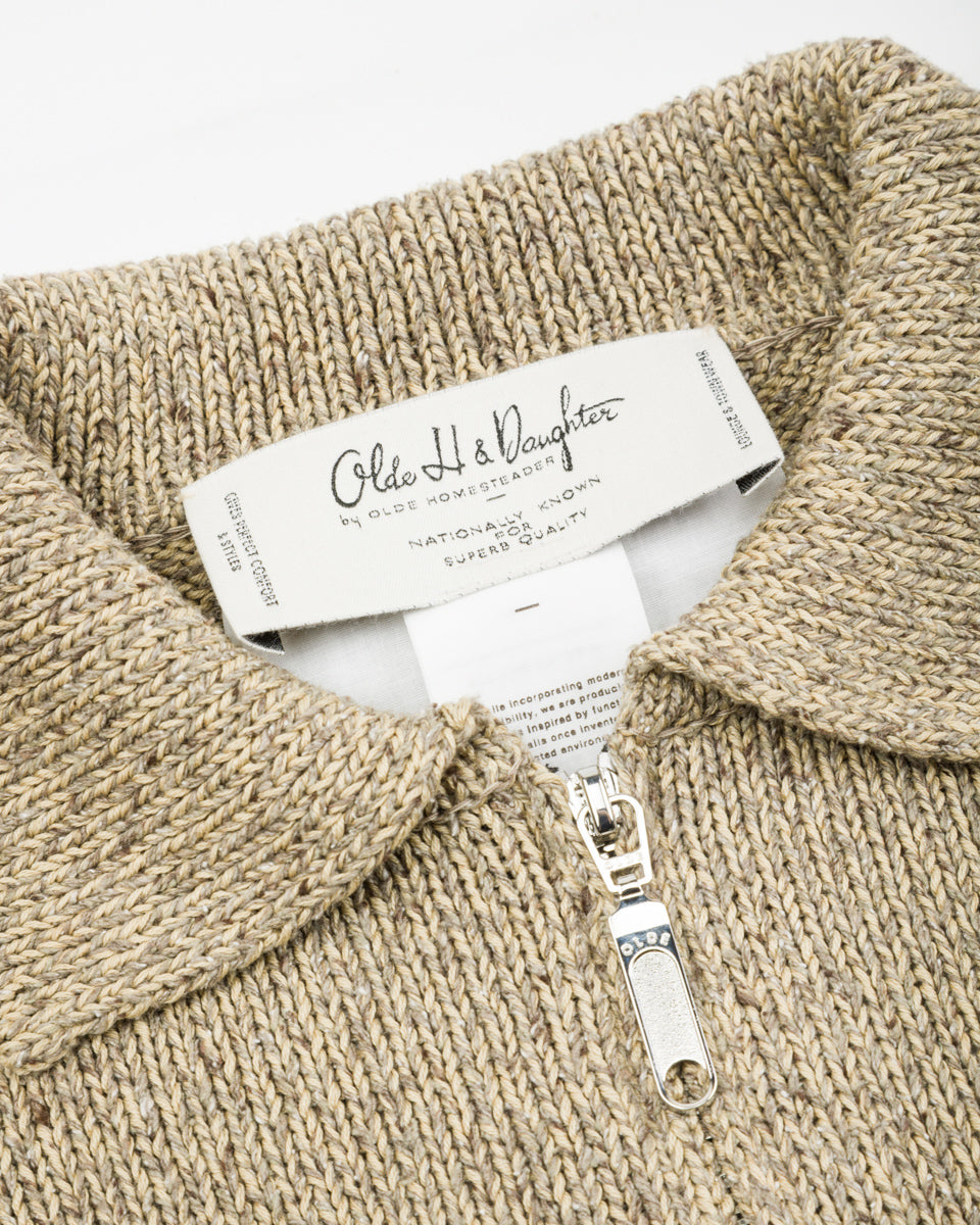 Olde H & Daughter Silk Cotton Half Zip Pullover - Sage Green 08 - Standard & Strange