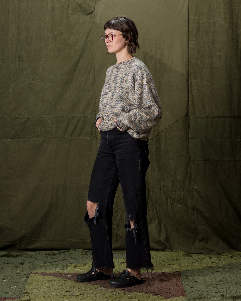 Olde H & Daughter Silk Mohair Pullover - Granite 08 - Standard & Strange