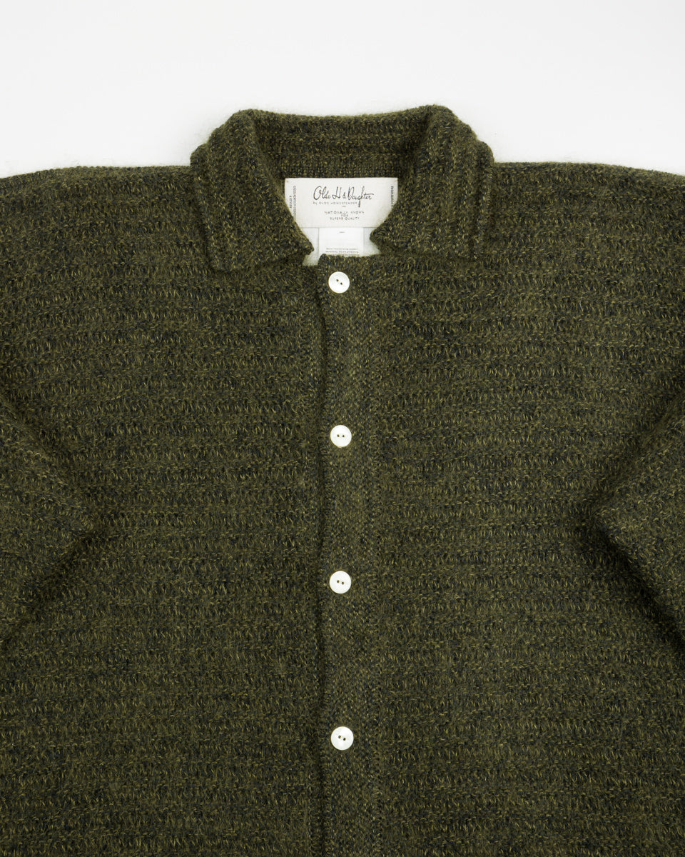 Olde H & Daughter Silk Mohair Wrap Stitches L/S Shirt - Dark Forest 10 - Standard & Strange