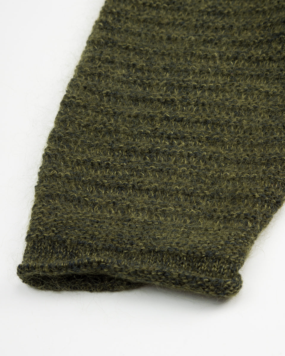 Olde H & Daughter Silk Mohair Wrap Stitches L/S Shirt - Dark Forest 10 - Standard & Strange