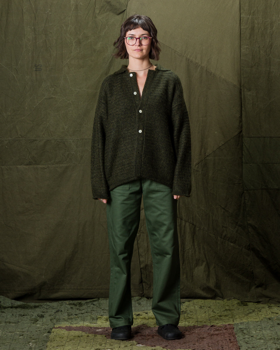 Olde H & Daughter Silk Mohair Wrap Stitches L/S Shirt - Dark Forest 10 - Standard & Strange