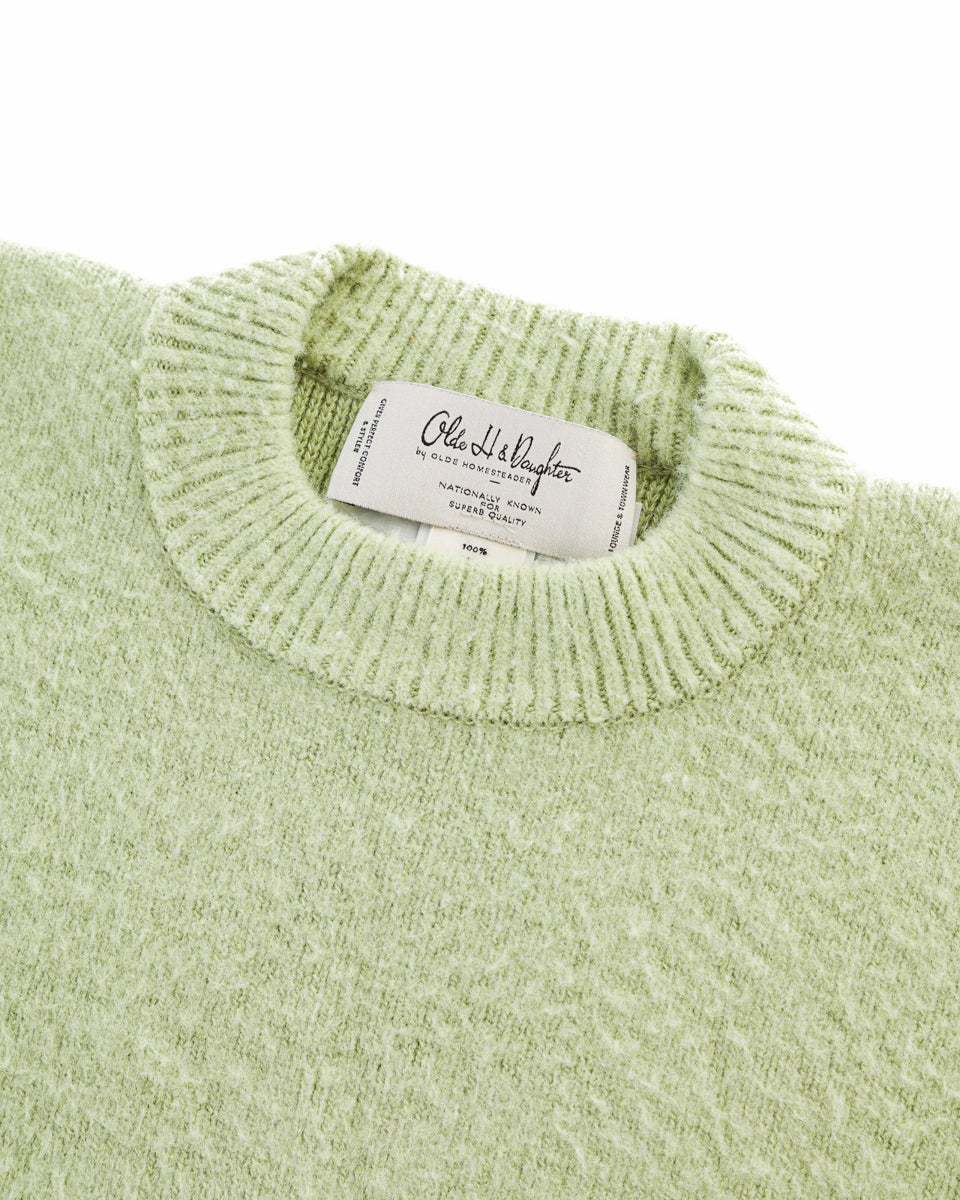 Olde H & Daughter Silk Shaggy Dog Pullover - Pistachio - Standard & Strange