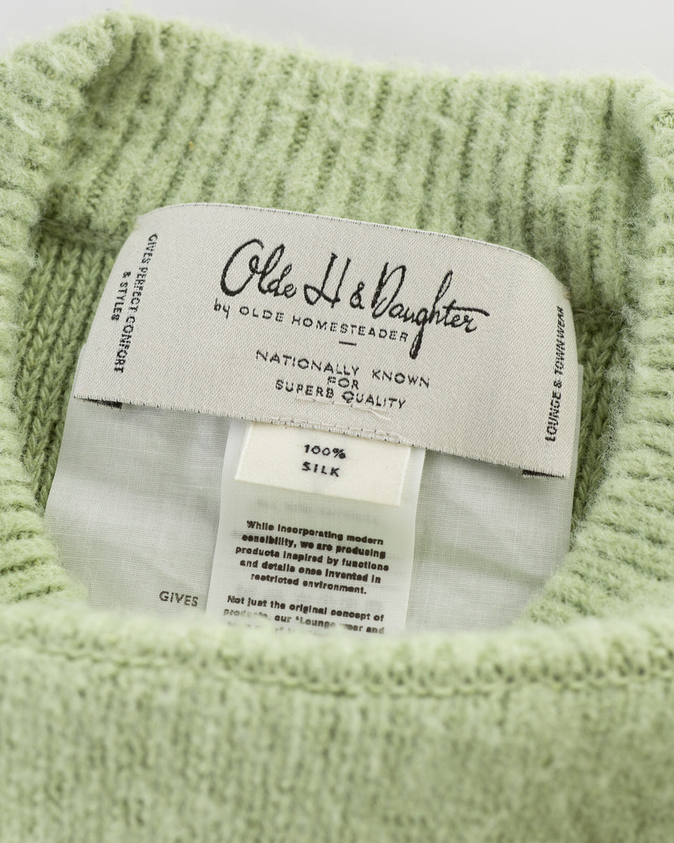 Olde H & Daughter Silk Shaggy Dog Pullover - Pistachio - Standard & Strange