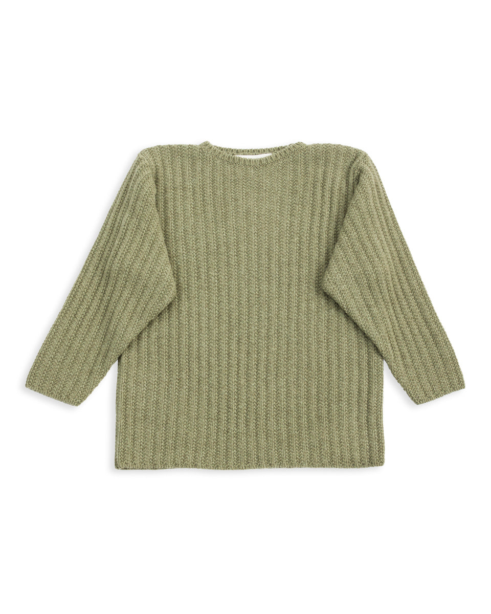 Olde H & Daughter Slub Cashmere Boat Pullover - Hunter Green 10 - Standard & Strange