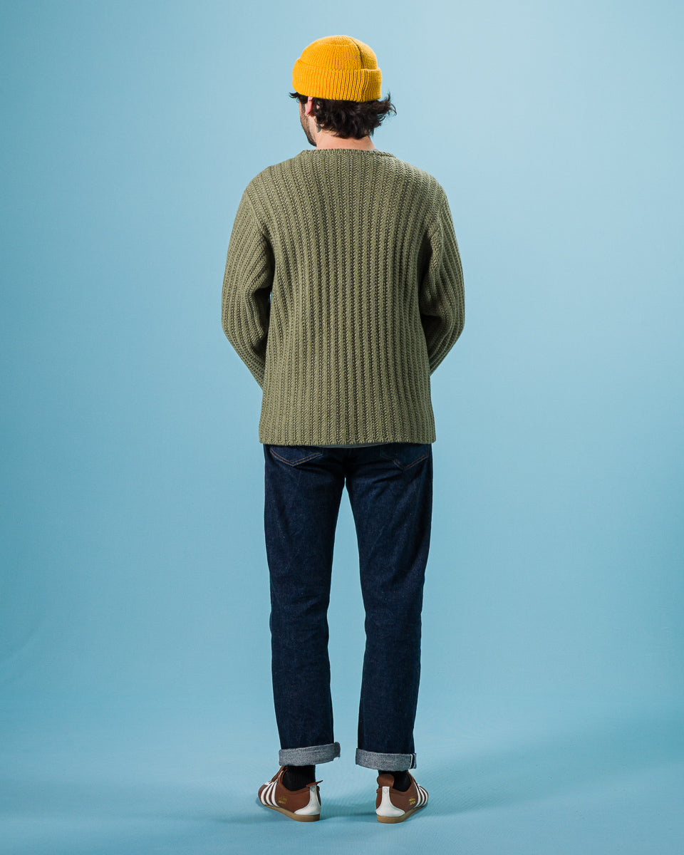 Olde H & Daughter Slub Cashmere Boat Pullover - Hunter Green 10 - Standard & Strange