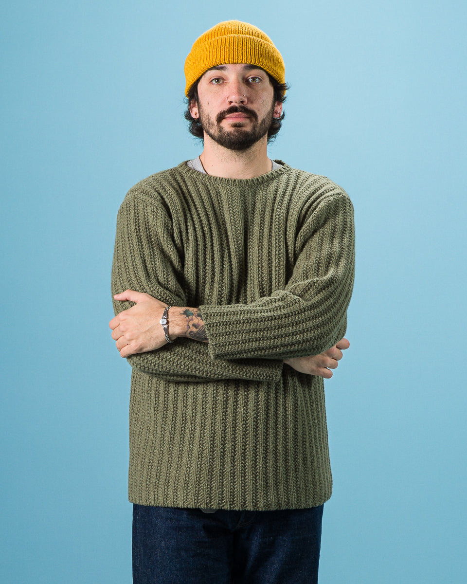 Olde H & Daughter Slub Cashmere Boat Pullover - Hunter Green 10 - Standard & Strange
