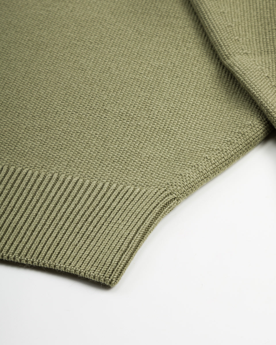 Olde H & Daughter Wool Henley Neck L/S - Smoke Moss 10 - Standard & Strange