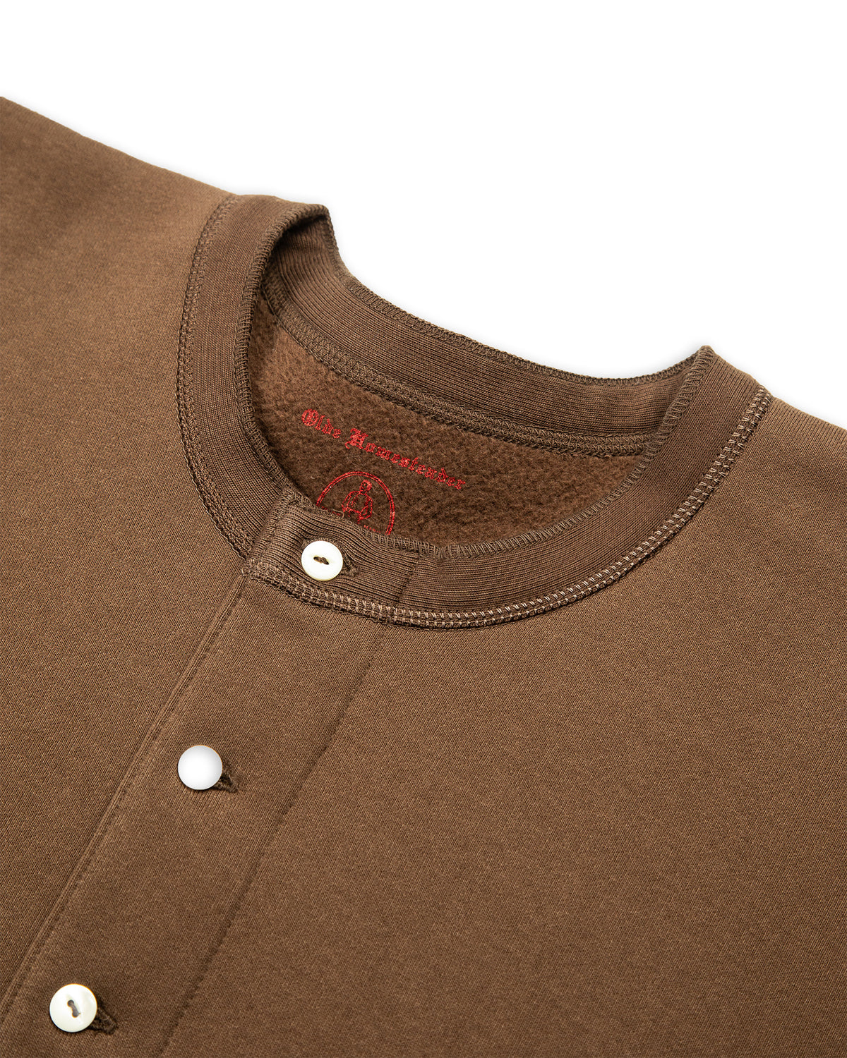 Olde Homesteader Cotton Fleece Henley Neck L/S - Rustic Wood - Standard & Strange