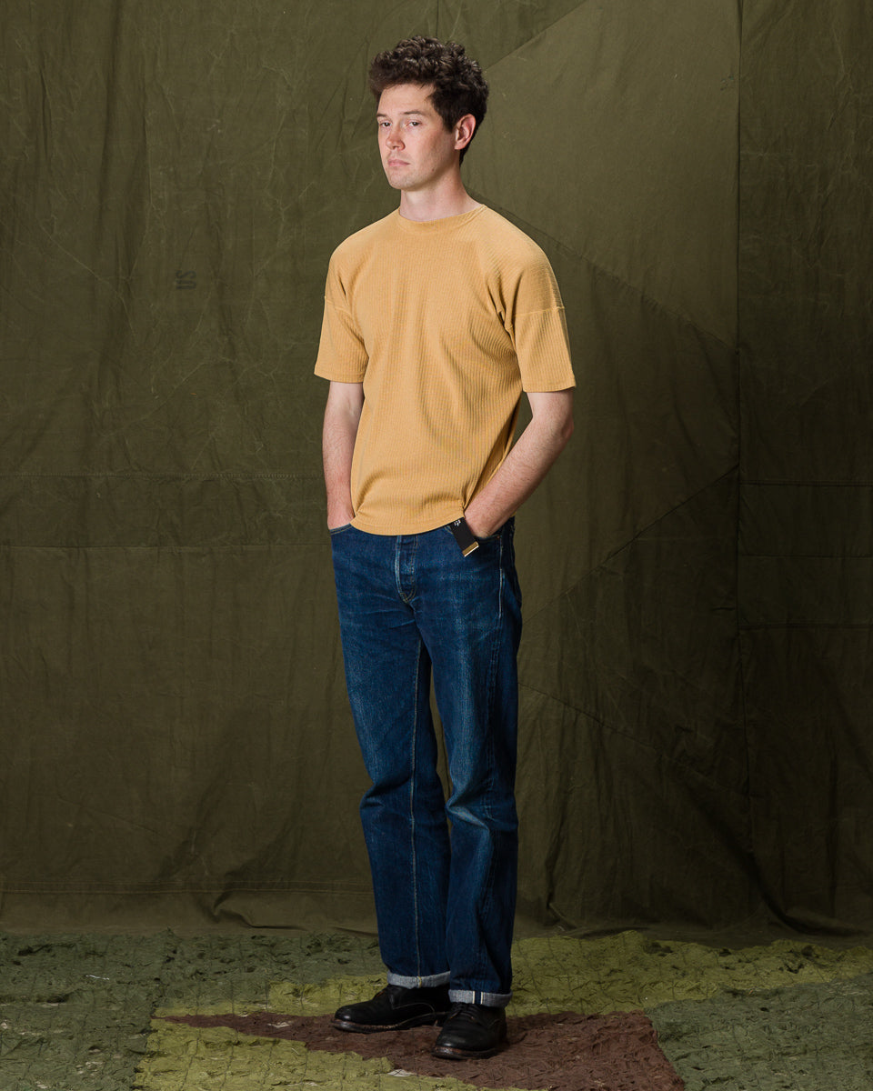 Olde Homesteader Extra Cotton Rib Crewneck S/S - Golden Yellow - Standard & Strange