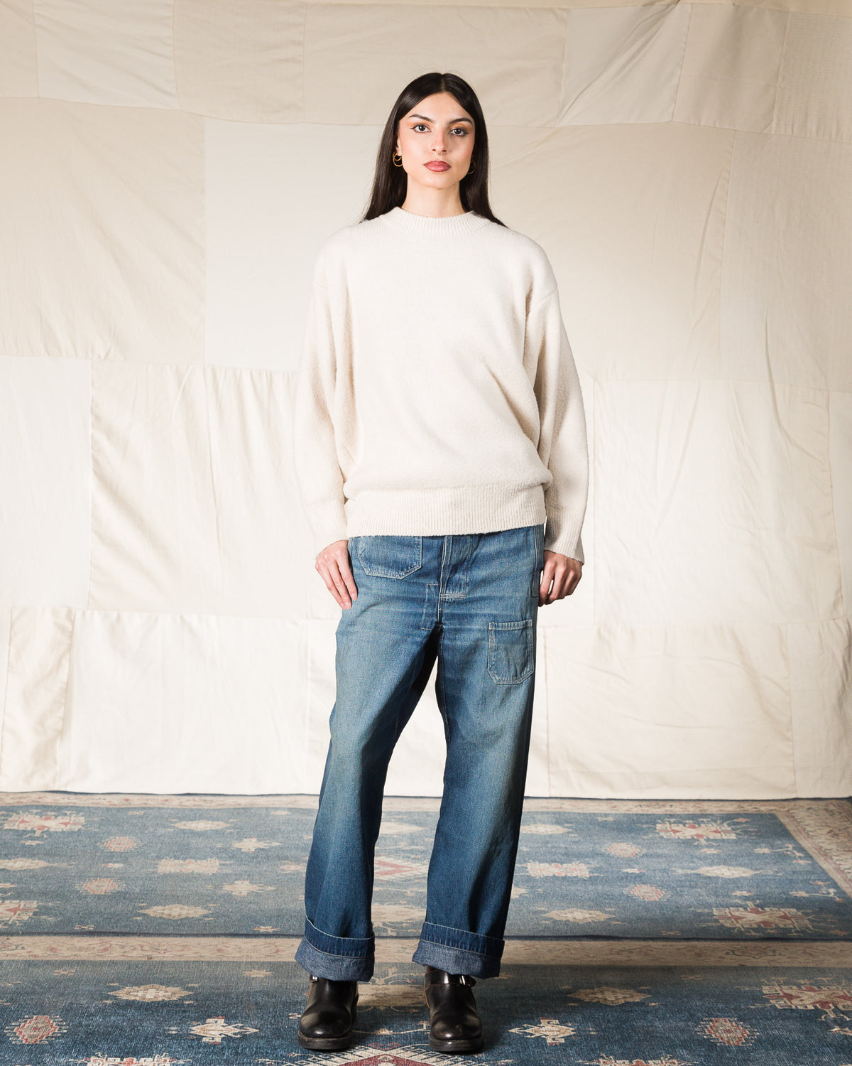 Olde H & Daughter Silk Shaggy Dog Pullover - Butter - Standard & Strange