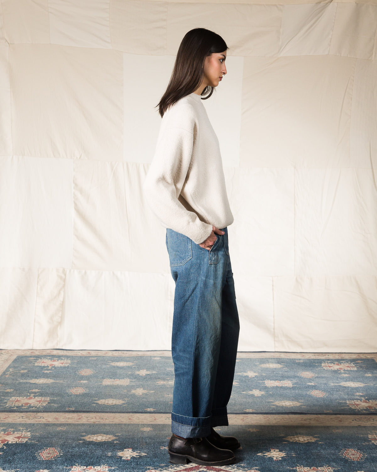 Olde H & Daughter Silk Shaggy Dog Pullover - Butter - Standard & Strange