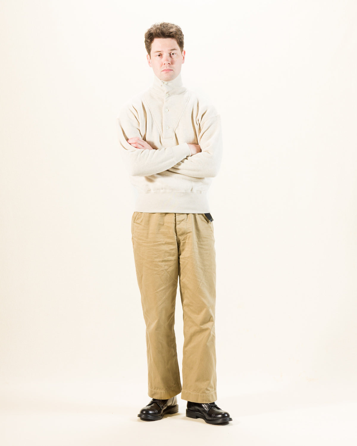 Olde Homesteader Stand Collar Long Sleeve - Oatmeal - Standard & Strange