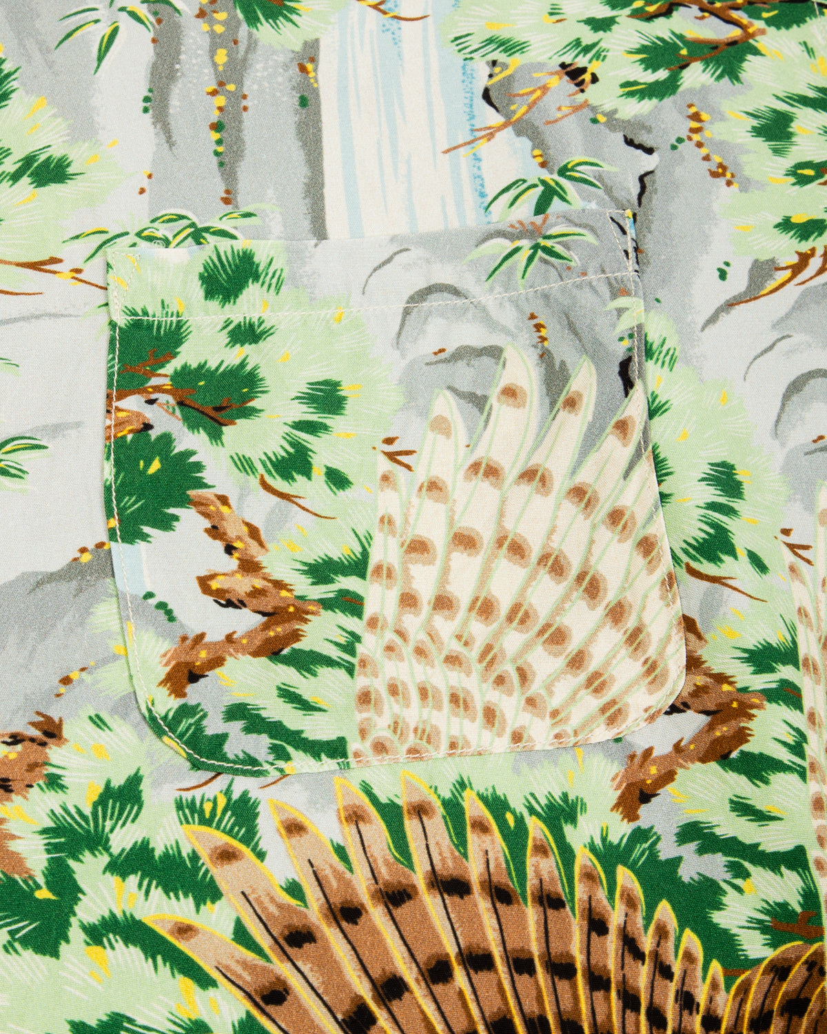 OrSlow Peacock Garden Hawaiian Shirt - Green - Standard & Strange