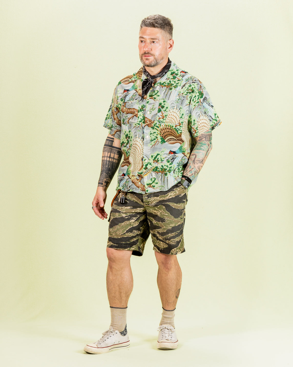 OrSlow Peacock Garden Hawaiian Shirt - Green - Standard & Strange