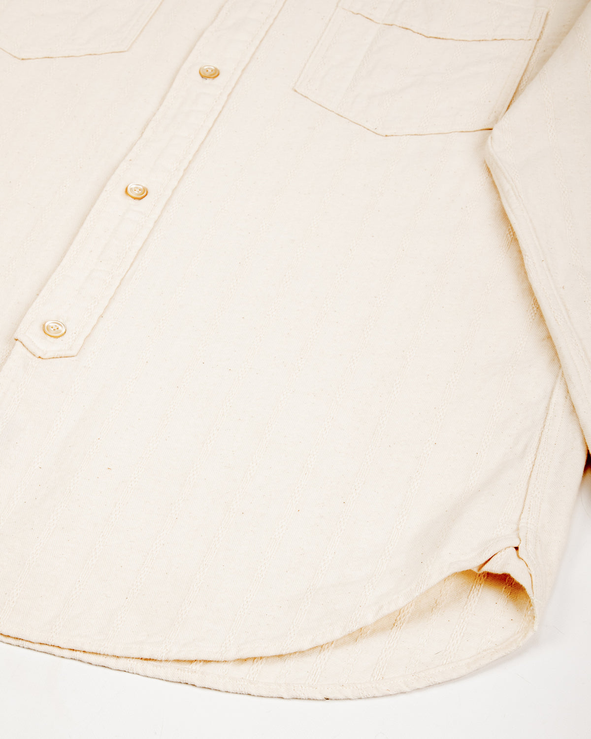 Prequel Classic Stripe Shirt - Beige Jacquard - Standard & Strange