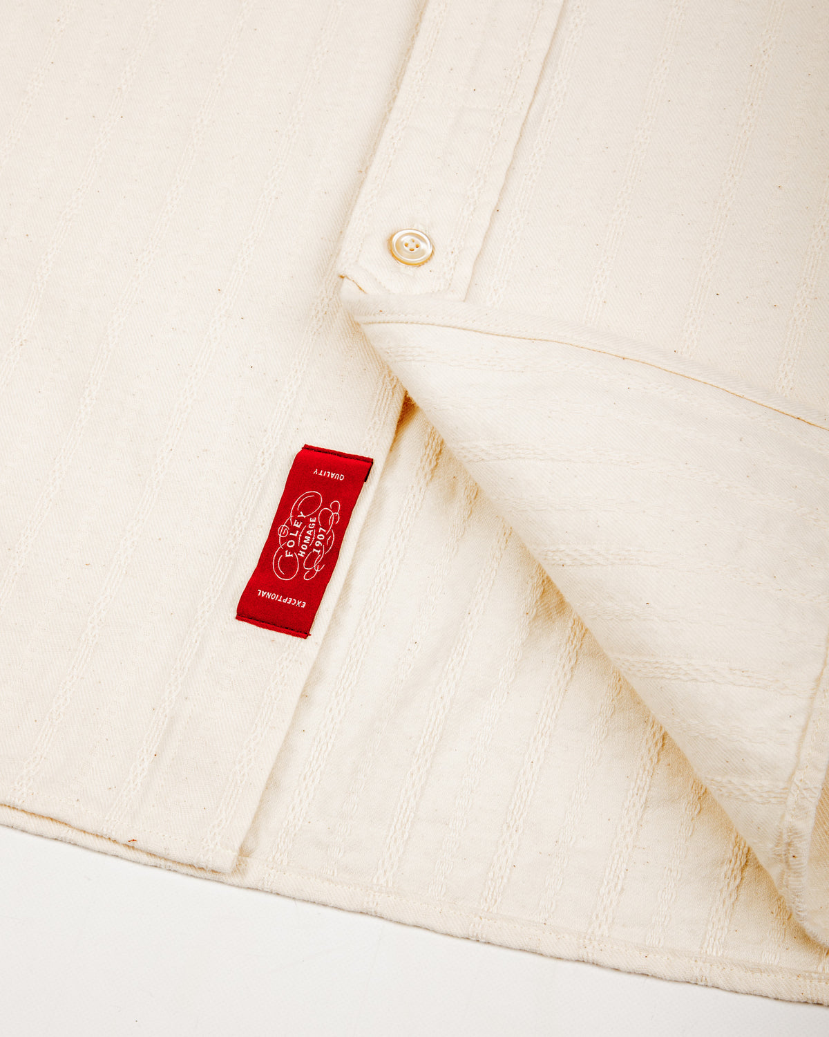 Prequel Classic Stripe Shirt - Beige Jacquard - Standard & Strange