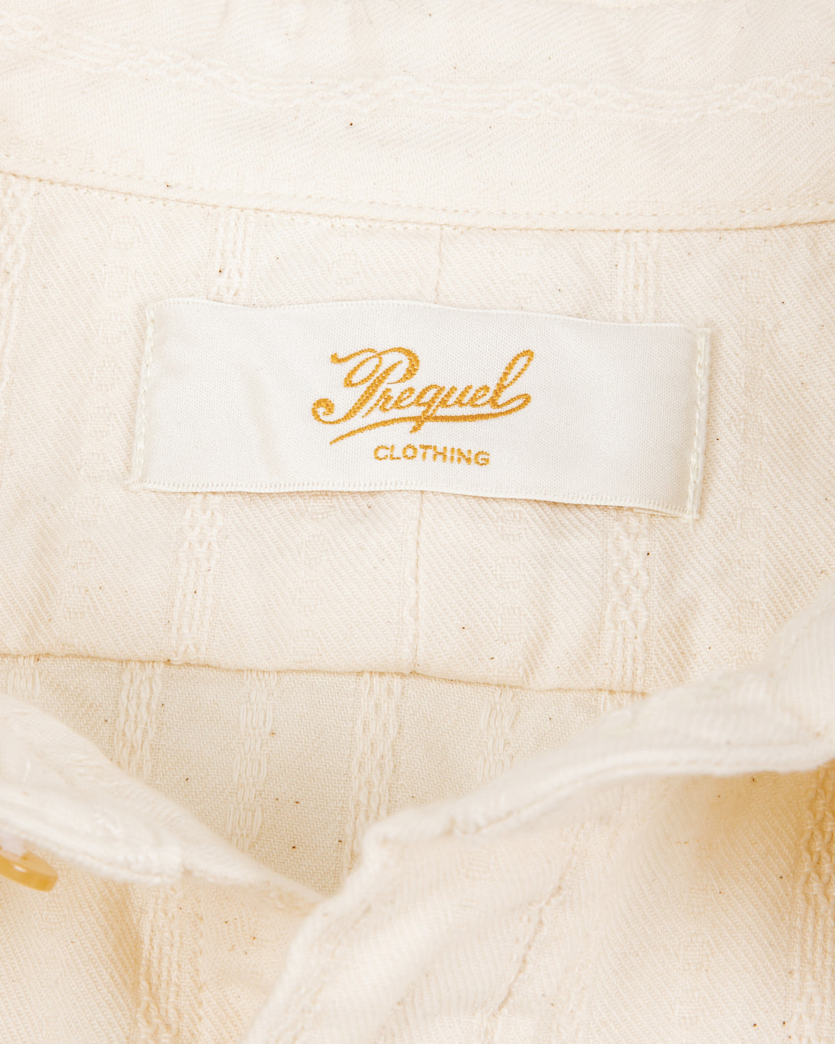 Prequel Classic Stripe Shirt - Beige Jacquard - Standard & Strange
