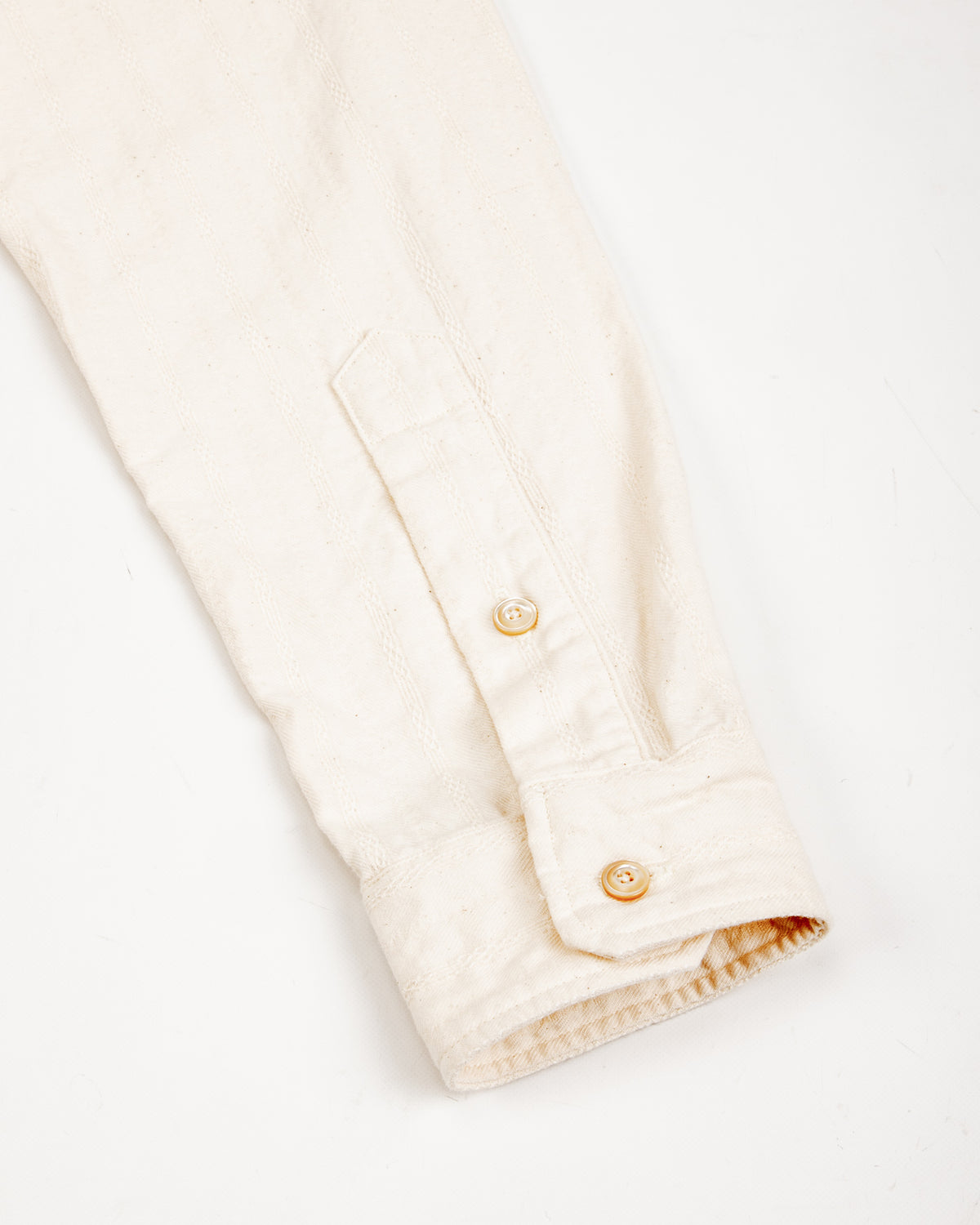 Prequel Classic Stripe Shirt - Beige Jacquard - Standard & Strange