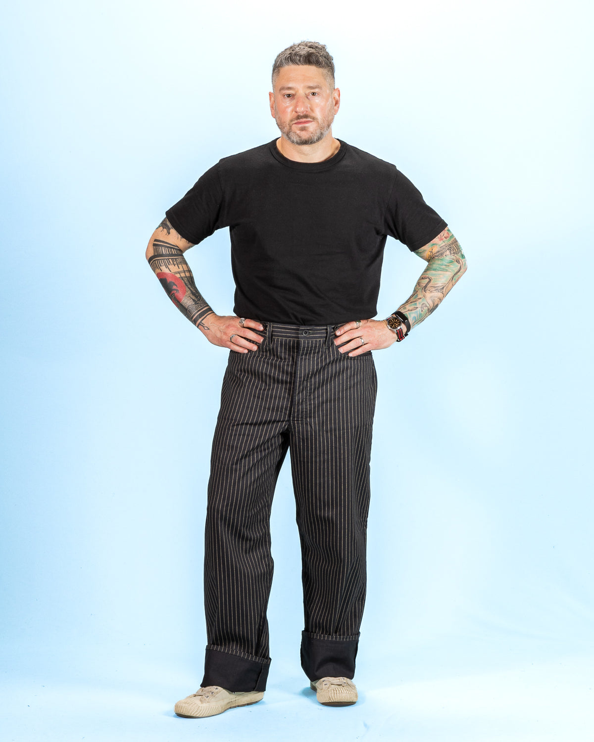 The Real McCoy's Black Wabash Work Trousers - Black - Standard & Strange