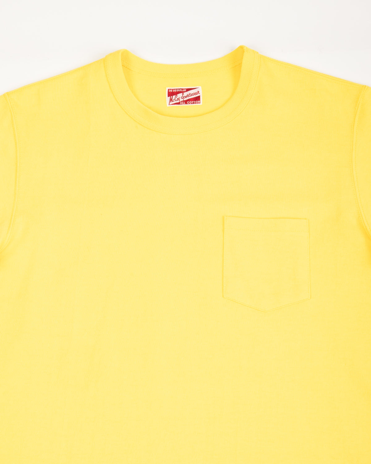 The Real McCoy's Joe McCoy Pocket Tee - Canary - Standard & Strange
