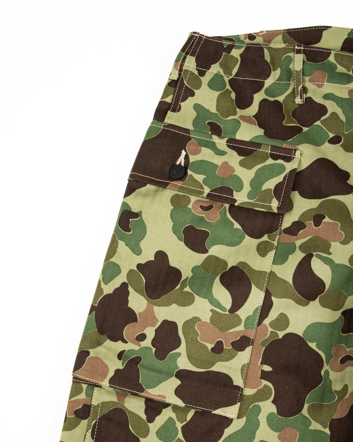 The Real McCoy's Reversible Frogskin Camouflage Shorts - Green - Standard & Strange