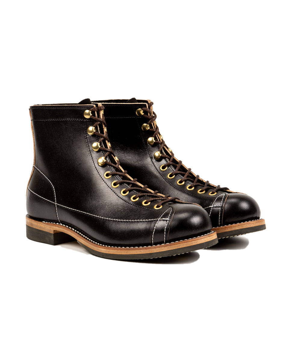 The Real McCoy's Ten Mile Work Boots / Horsehide Buttock - Black - Standard & Strange