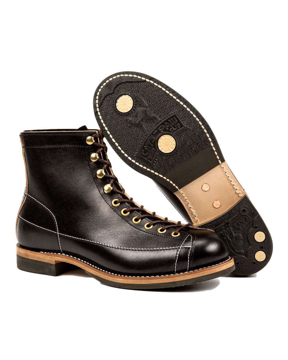 The Real McCoy's Ten Mile Work Boots / Horsehide Buttock - Black - Standard & Strange