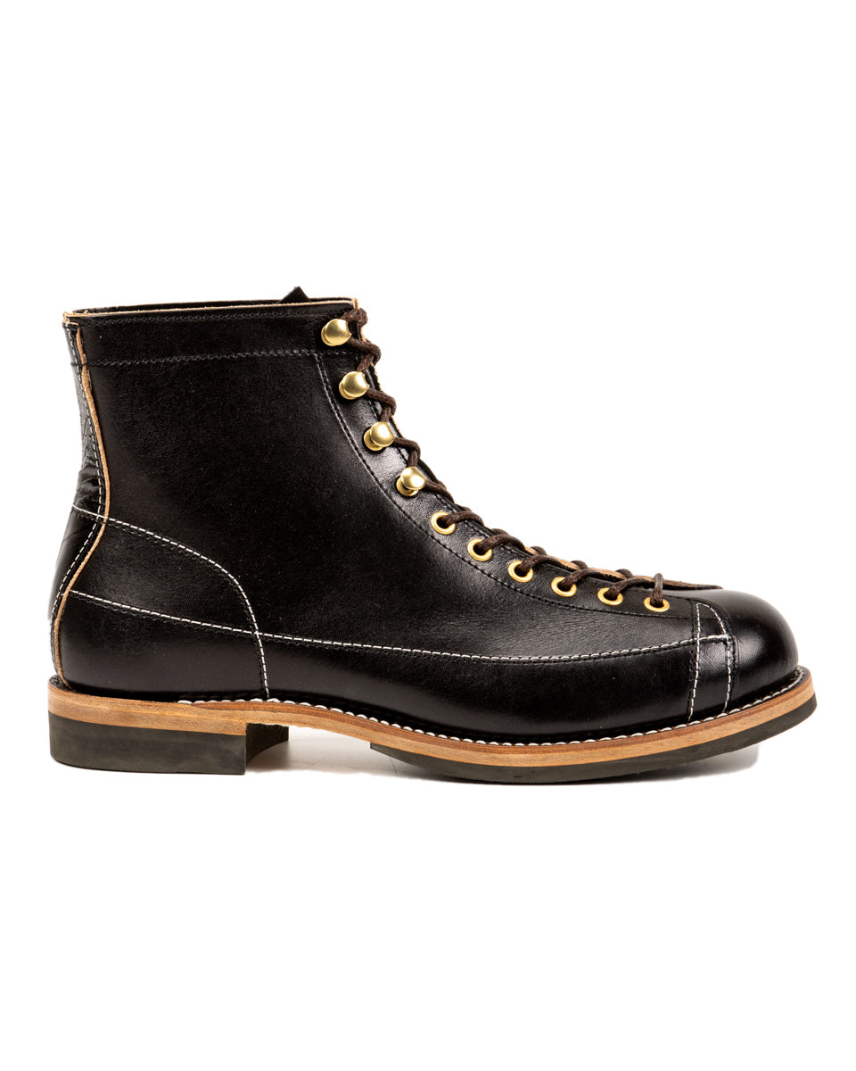 The Real McCoy's Ten Mile Work Boots / Horsehide Buttock - Black - Standard & Strange