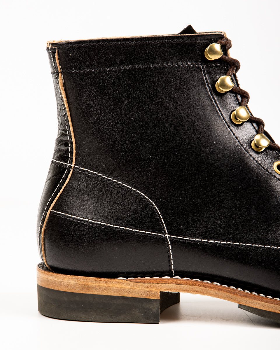 The Real McCoy's Ten Mile Work Boots / Horsehide Buttock - Black - Standard & Strange