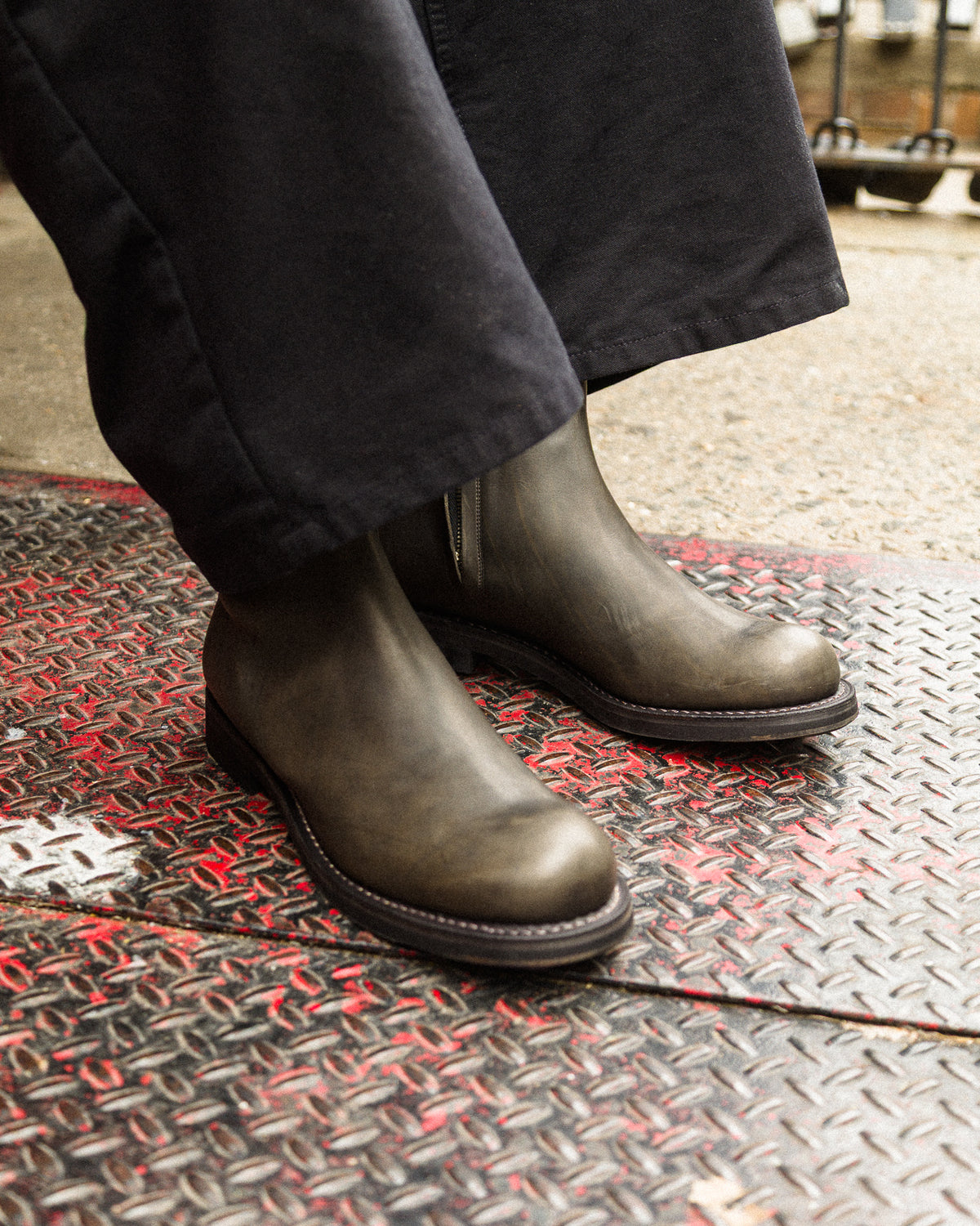 Rolling Dub Trio Casper Side Zip Boot - Gray Guidi Calf - Standard & Strange