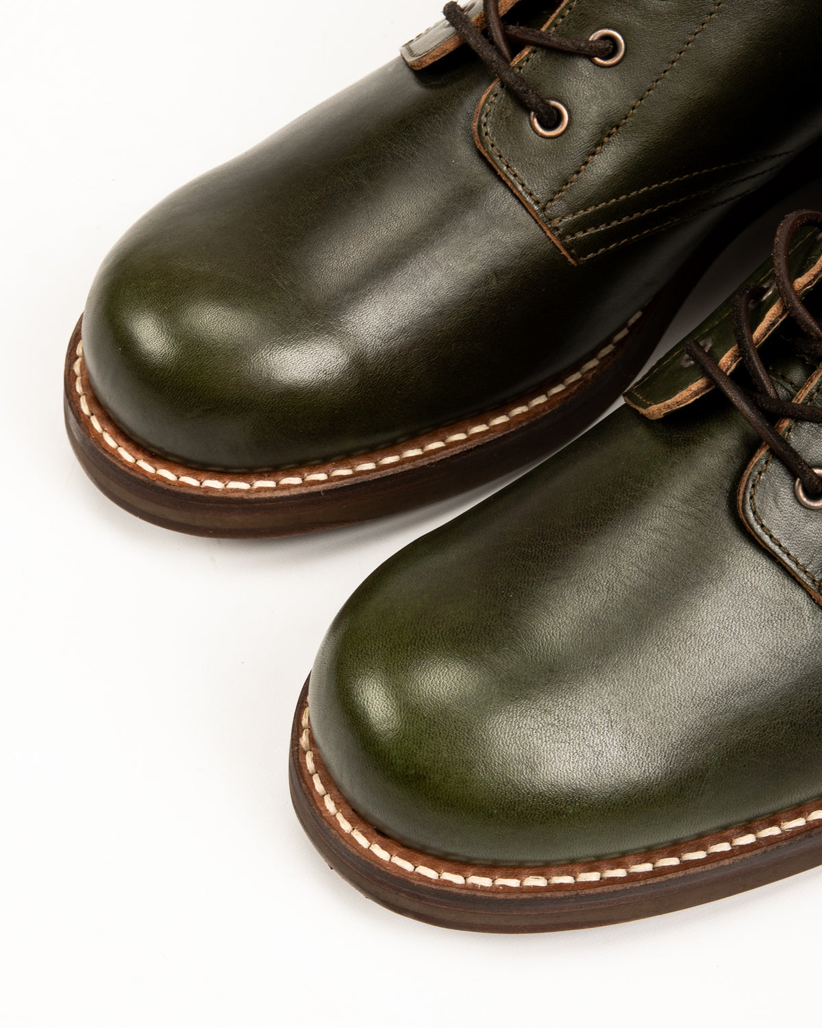 Rolling Dub Trio Coupen Mid Cut Boot - Green Horsehide 11 - Standard & Strange