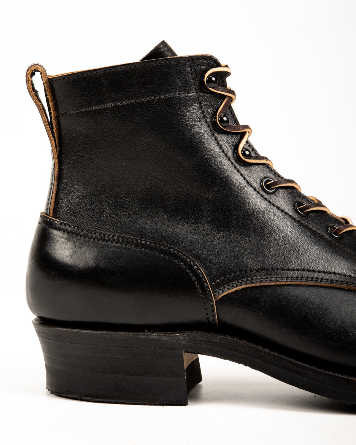 Rolling Dub Trio Griffin Plain Toe Boots - Black Horsebutt - Standard & Strange