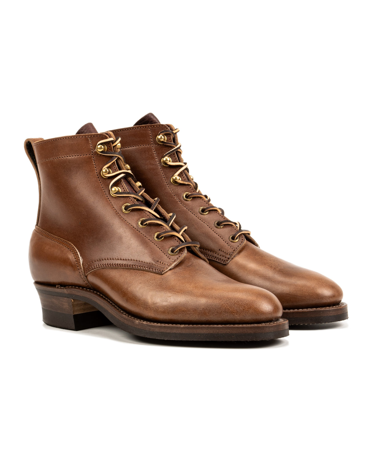 Rolling Dub Trio Griffin Plain Toe Boots - Brown Horsebutt - Standard & Strange